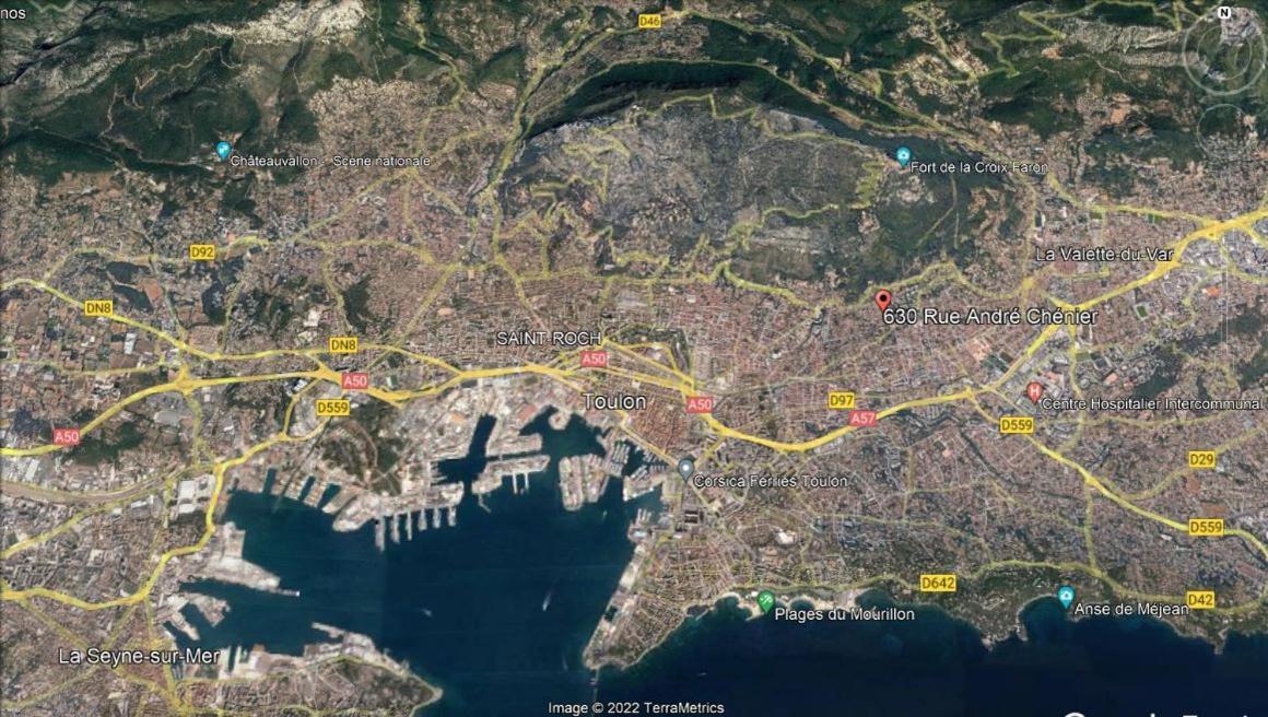 T2 36 M2, Rdc De Villa, Clim, Gd Jardin Clos, Animx Ok, Quartier Mt Faron Tres Calme, Wifi, Parking Toulon Dış mekan fotoğraf